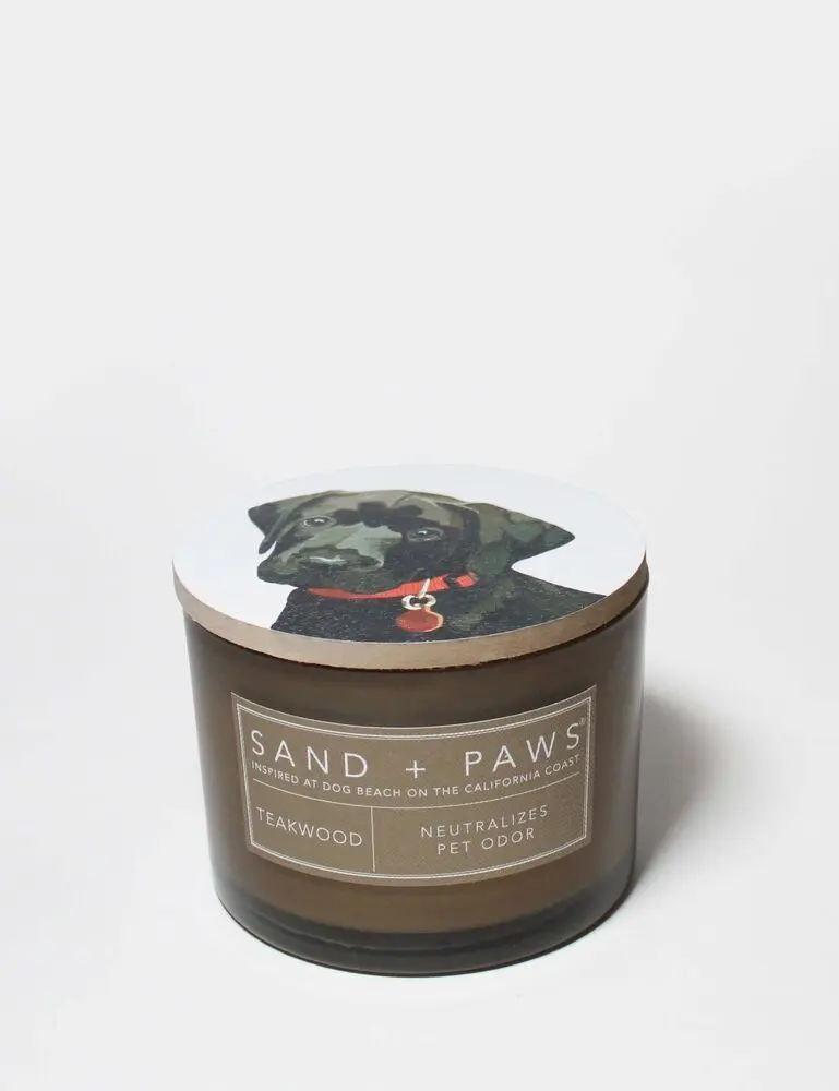 Sand + Paws Teakwood 12 Oz Scented Candle